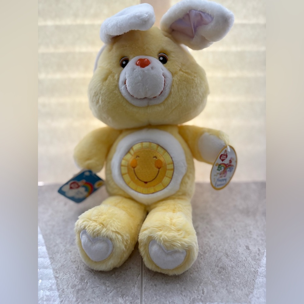 NWT / Care Bears / Easter Collection / Funshine Bear Plush / 20th Anniversary